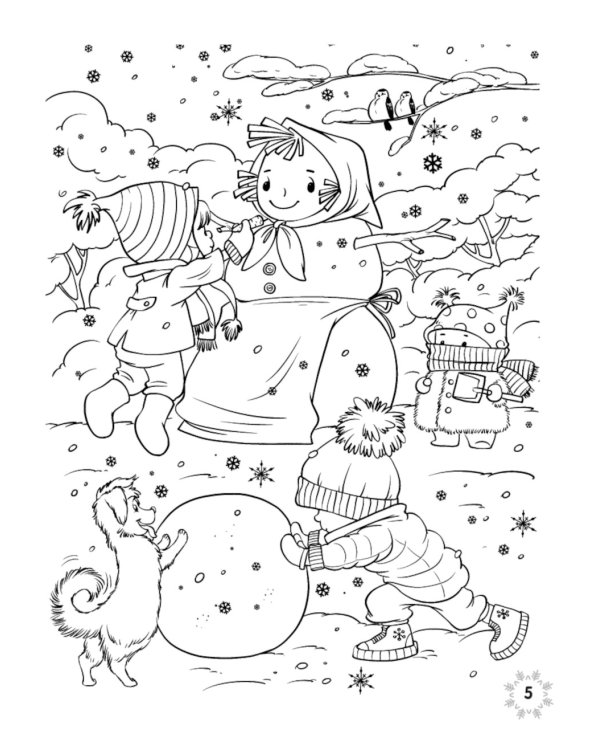 Зимняя азбука + наклейки