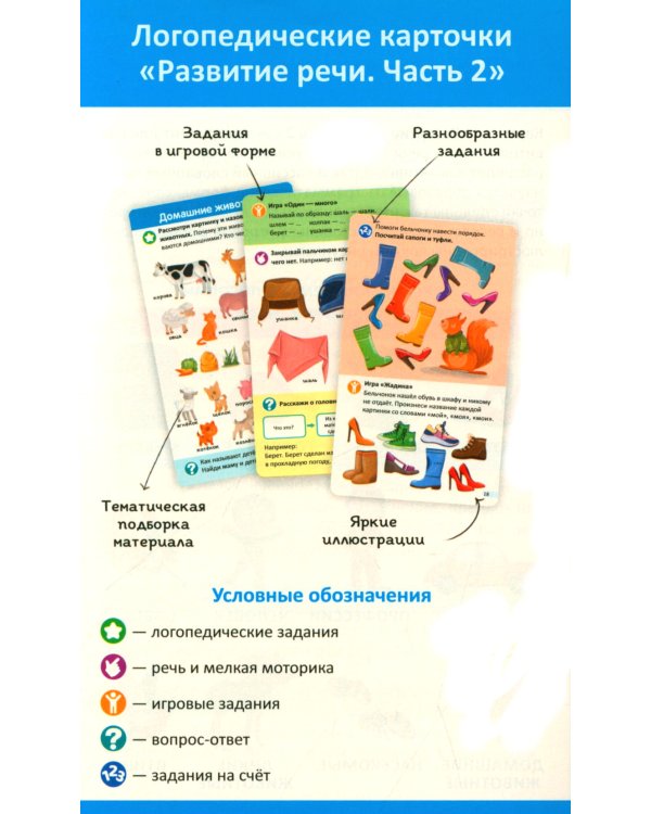 Развитие речи. Ч. 2 (21 карточка + инструкция)