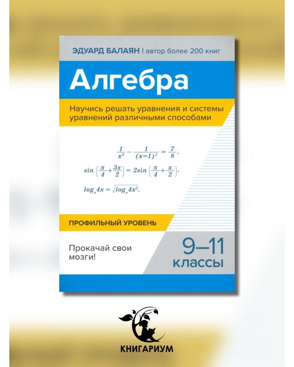 Алгебра. Научись решать уравнения и системы уравнений различными способами. 9-11 классы. Профильный уровень