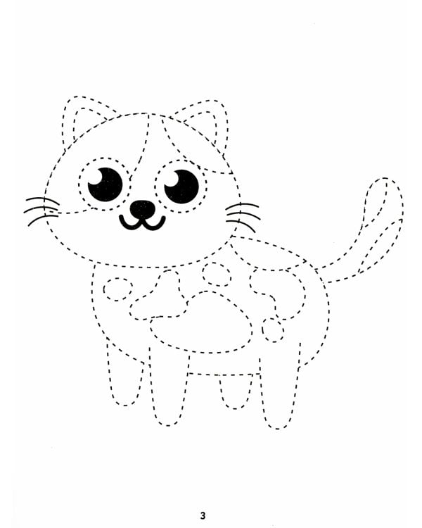 Котики: обведи и раскрась: книжка-раскраска