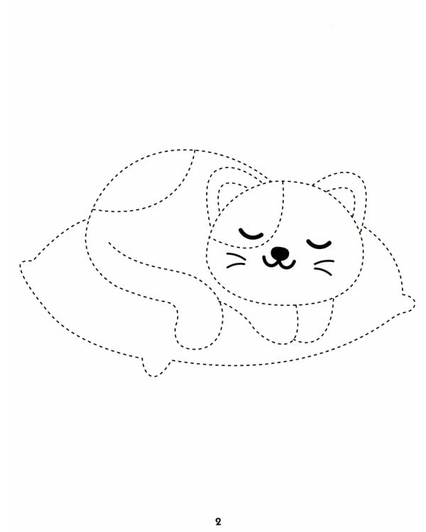 Котики: обведи и раскрась: книжка-раскраска