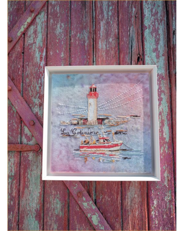 Французская вышивка крестом. Все оттенки океана Изабель Вотье: 20 крупных схем (розовая)