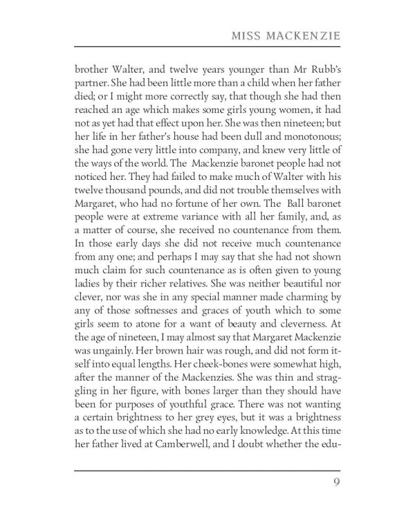 Miss Mackenzie = Мисс Макензи