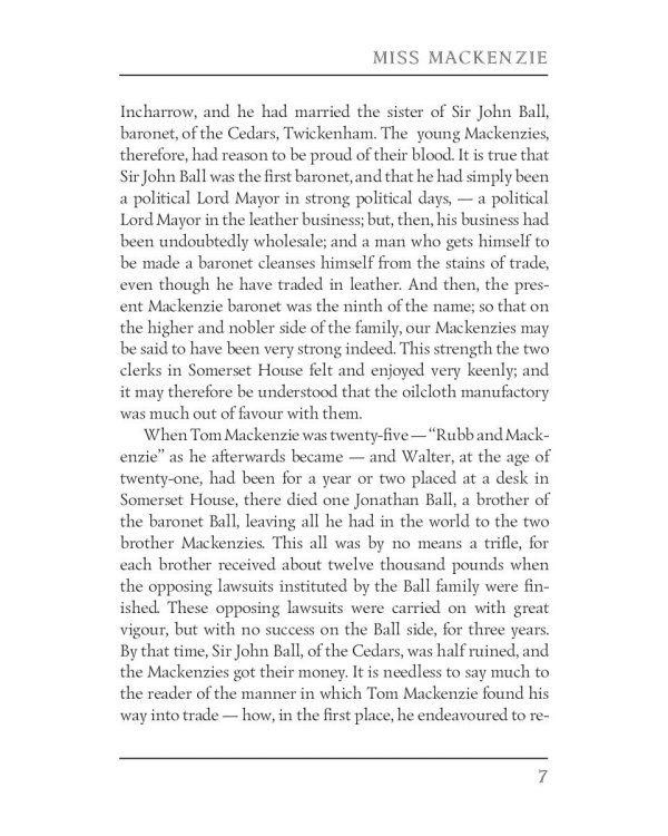 Miss Mackenzie = Мисс Макензи