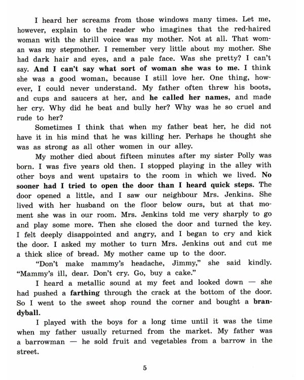 Домашнее чтение. Маленький оборвыш. (на англ.яз. Pre-Intermediate)