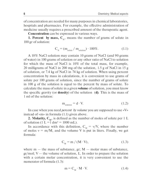 Chemistry: Medical aspects: tutorial guide