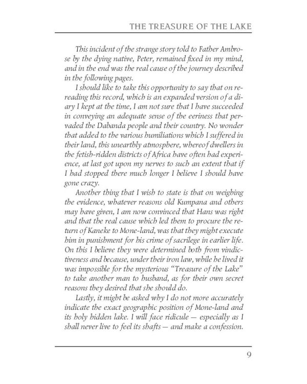 The Treasure of the Lake