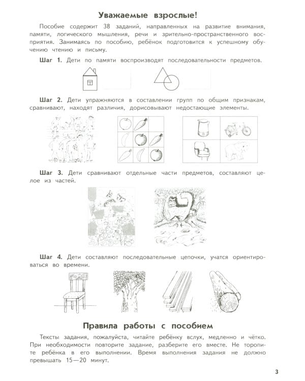 Развиваем логическое мышление и память: пособие для детей 6-7 лет (+ наклейки). 5-е изд., стер
