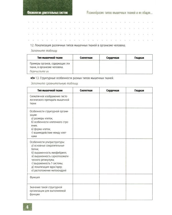 Нормальная физиология. Физиология двигательных систем: рабочая тетрадь