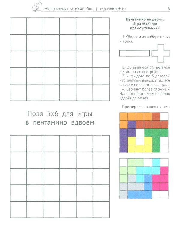 Катамино и пентамино. Варианты игр и заданий