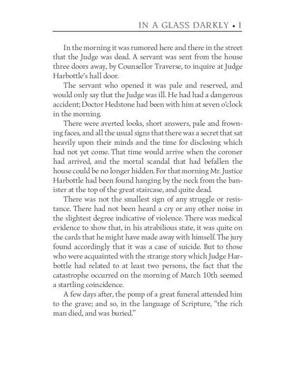 In a Glass Darkly 1. Green Tea, The Familiar & Mr. Justice Harbottle = Сквозь тусклое стекло 1: на англ.яз