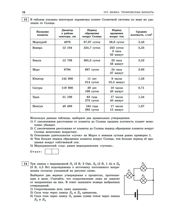 ОГЭ-2024. Физика. Тренировочные варианты. 20 вариантов