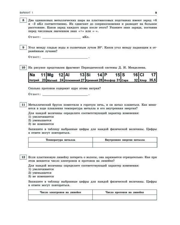 ОГЭ-2024. Физика. Тренировочные варианты. 20 вариантов