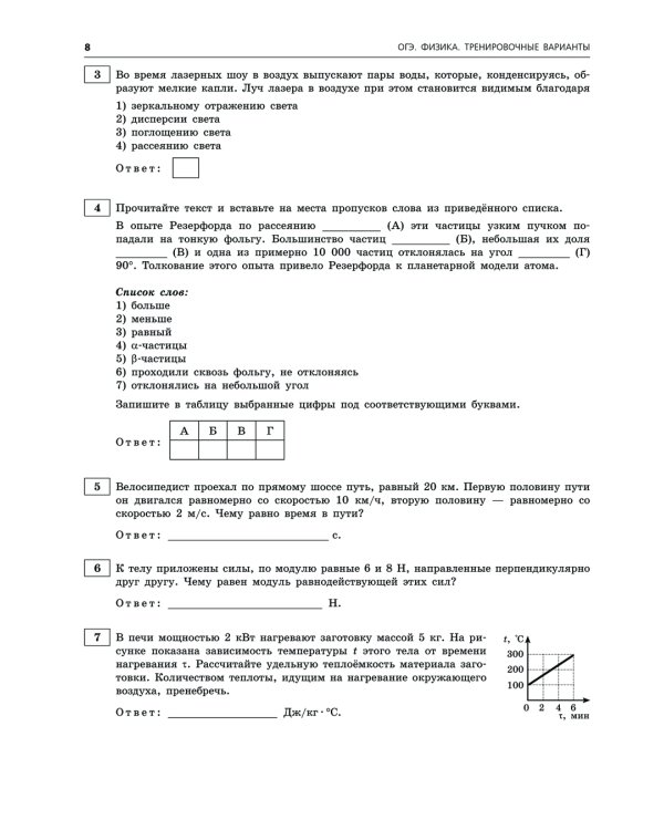 ОГЭ-2024. Физика. Тренировочные варианты. 20 вариантов