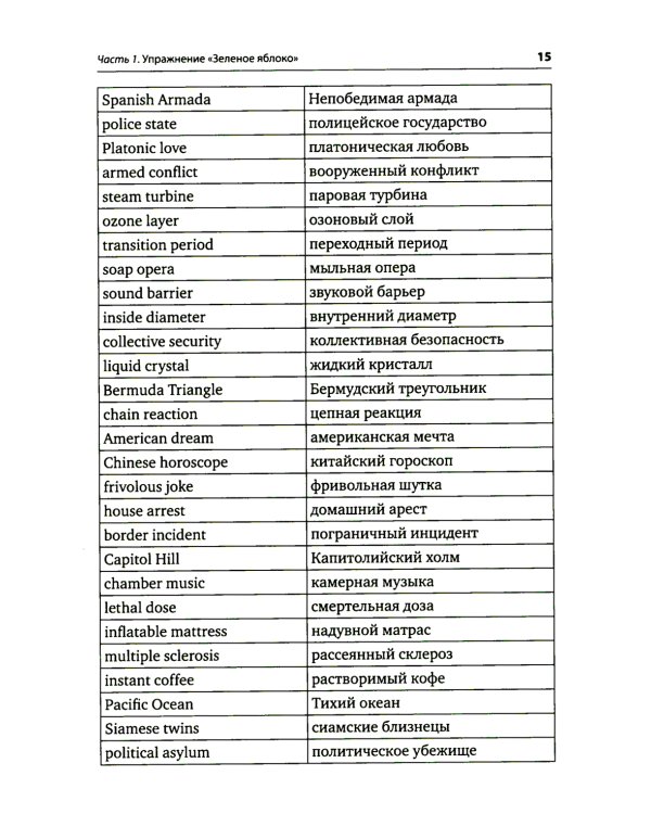 Упражнения для синхрониста. Зеленое яблоко. Самоучитель устного перевода с английского языка на русский