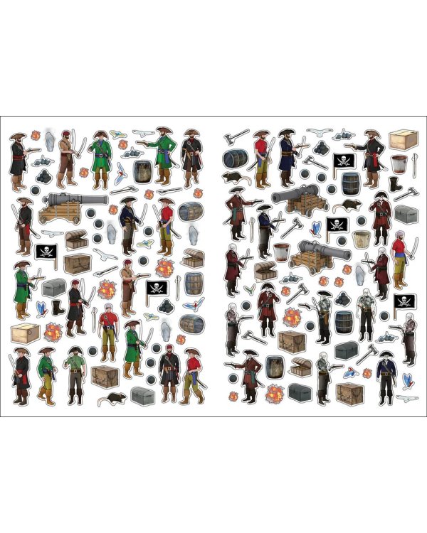 Моя книга пиратов (более 500 наклеек)