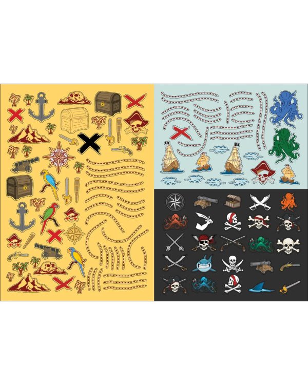 Моя книга пиратов (более 500 наклеек)