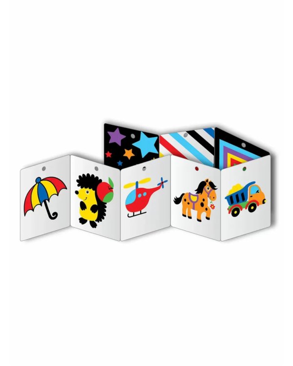 Развиваем зрение от 6 месяцев до 1 года. Книжка-раскладушка с картинками