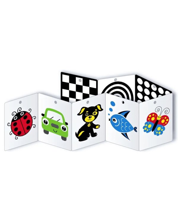 Развиваем зрение с рождения. Книжка-раскладушка с картинками