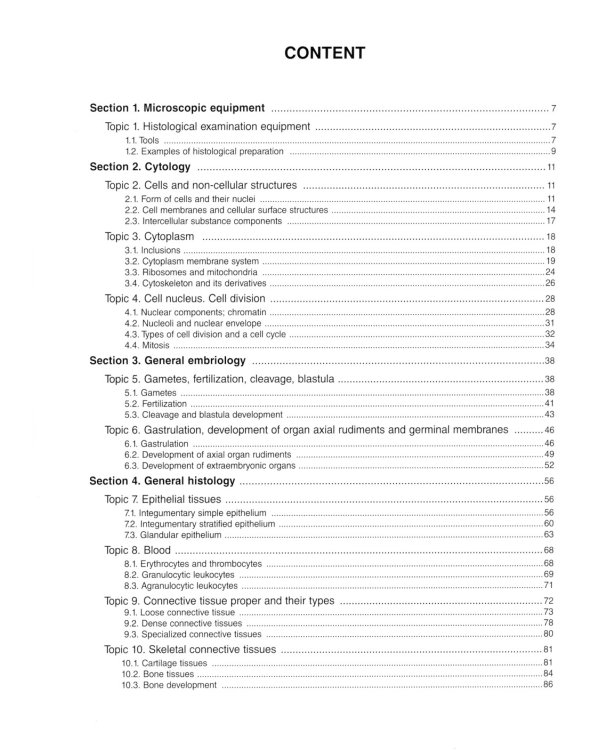Atlas of Histology, Cytology and Embryology