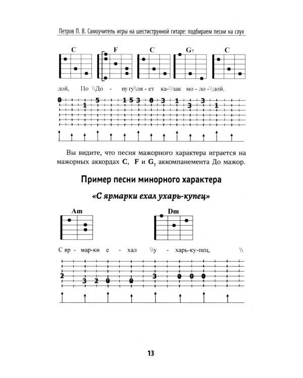 Самоучитель игры на шестиструнной гитаре: подбираем песни на слух : безнотный метод. 2-е изд
