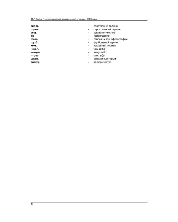 Русско-малайский тематический словарь. 3000 слов