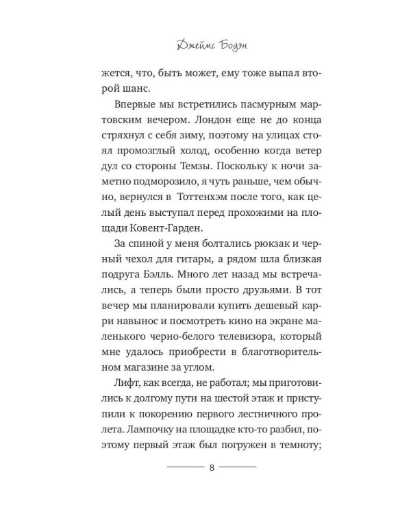 Уличный кот по имени Боб. Как человек и кот обрели надежду на улицах Лондона