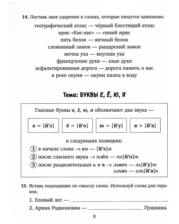 Все виды разбора по русскому языку. Тренировочные упражнения для закрепления навыков грамотного письма. 1-4 кл