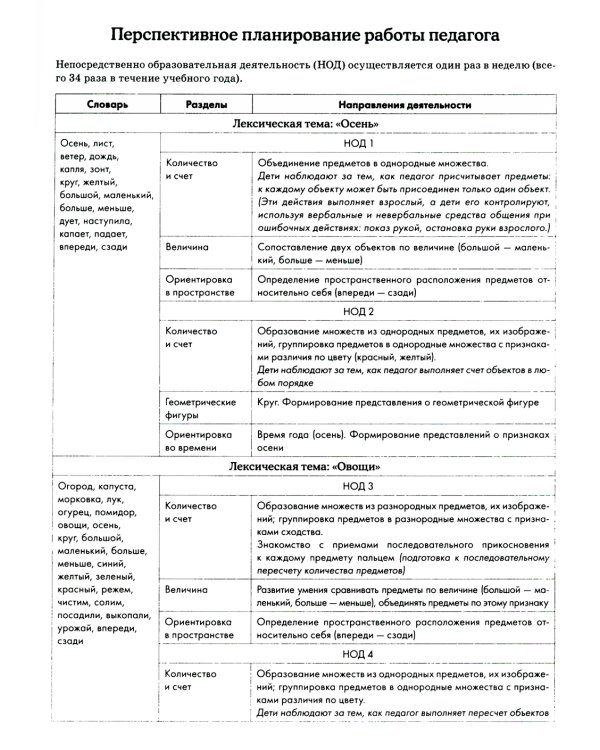 Дошкольная математика для детей 3-4 лет с ОВЗ: сценарии непосредственно образовательной деятельности 1-го года обучения
