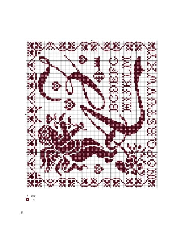 Французская вышивка крестом: Красные монохромы Изабель Вотье