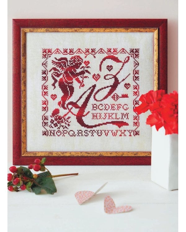 Французская вышивка крестом: Красные монохромы Изабель Вотье