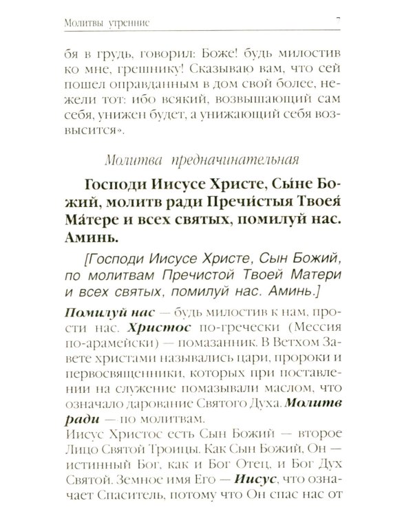 Молитвослов для новоначальных. Перевод и объяснение утренних и вечерних молтв, канонов и правила ко Святому Причащению