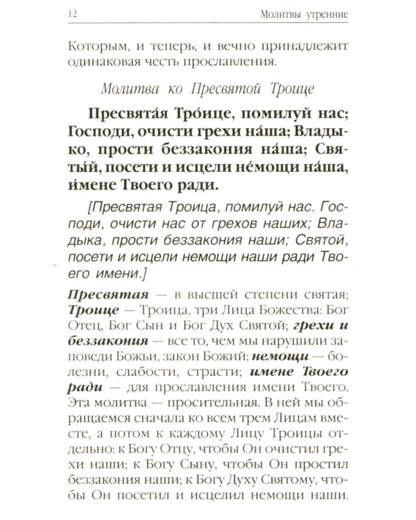 Молитвослов для новоначальных. Перевод и объяснение утренних и вечерних молтв, канонов и правила ко Святому Причащению