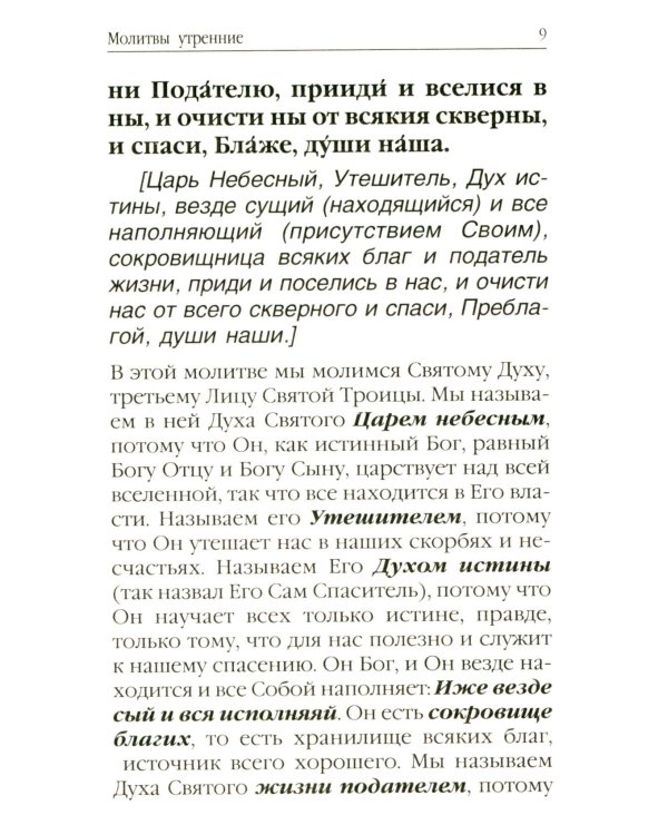 Молитвослов для новоначальных. Перевод и объяснение утренних и вечерних молтв, канонов и правила ко Святому Причащению