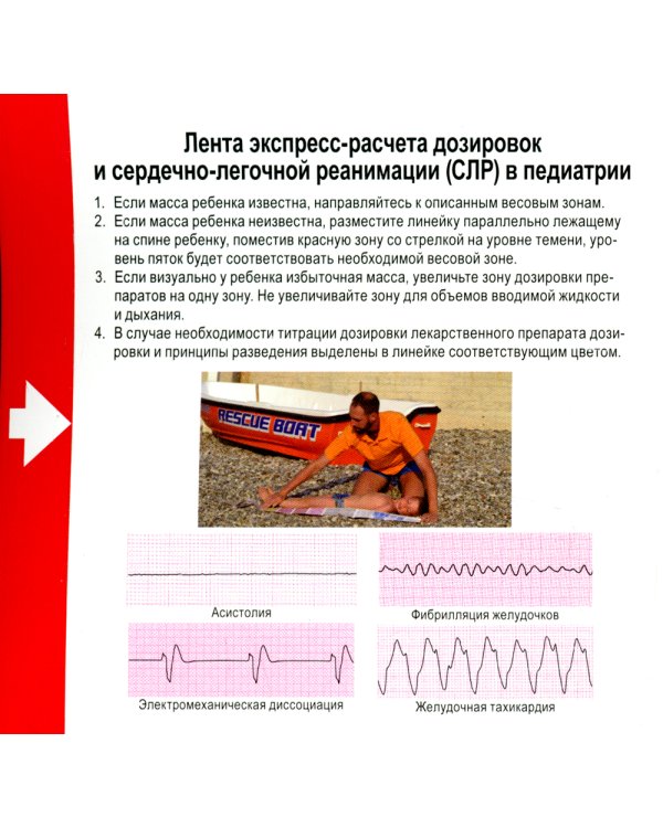 Лента экспресс-расчета дозировок и сердечно-легочной реанимации в педиатрии
