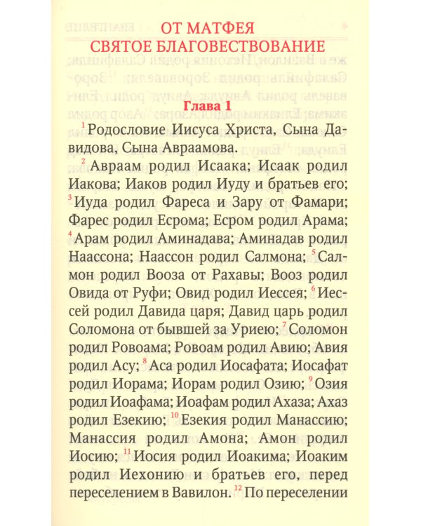 Святое Евангелие (кожаный переплет, золотой обрез)