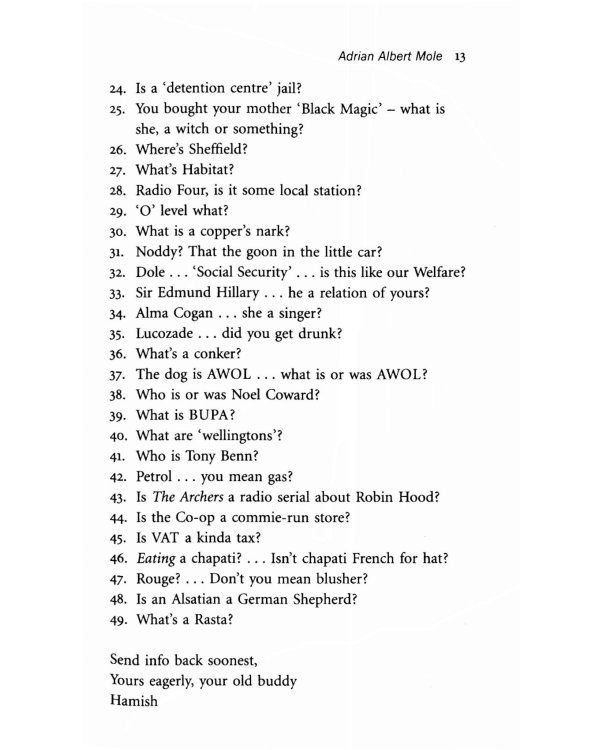 3. Adrian Mole. The True Confessions Of Adrian Albert Mole