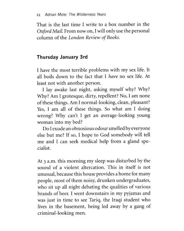 4. Adrian Mole. The Wilderness Years