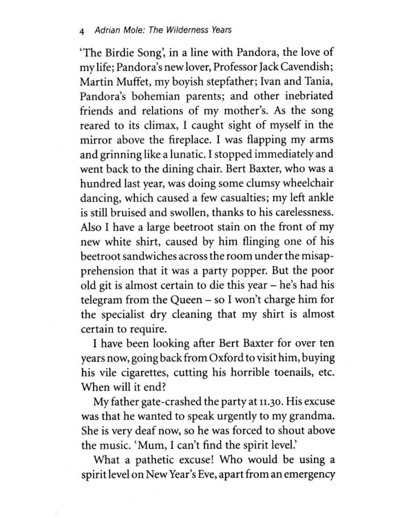 4. Adrian Mole. The Wilderness Years