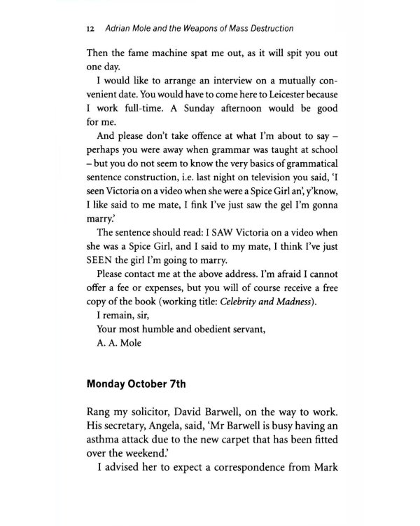 7 Adrian Mole. And The Weapons Of Mass Destruction