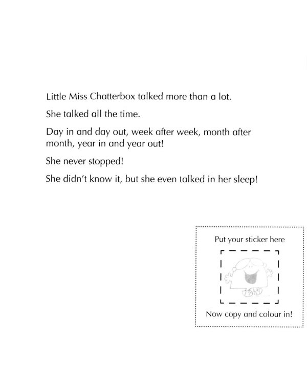 My Little Miss Chatterbox  (Colouring Book With Colourful Stickers)