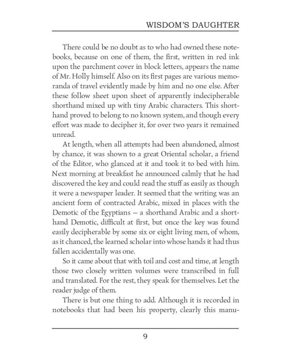 Wisdom’s Daughter = Дочь мудрости: на англ.яз