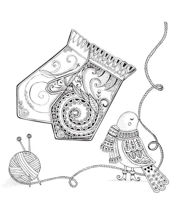 Моя зимняя прогулка: раскраска