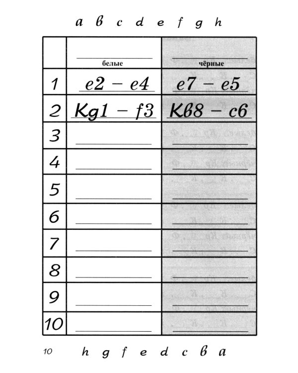 Блокнот для шахматят