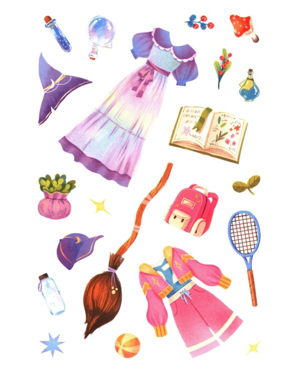 Ведьмочки: книжка с наклейками