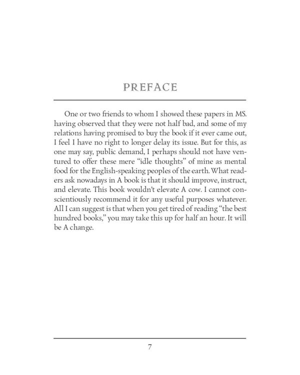 Idle Thoughts of an Idle Fellow 1