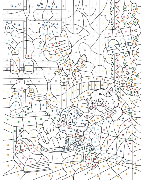 Про Федю, Васю и Тосю: Раскраска по номерам