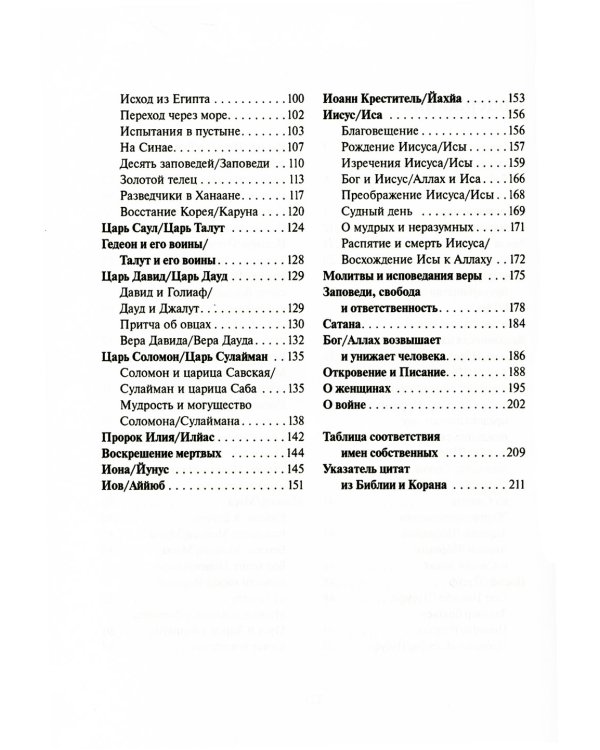 Библия и Коран: параллельные места