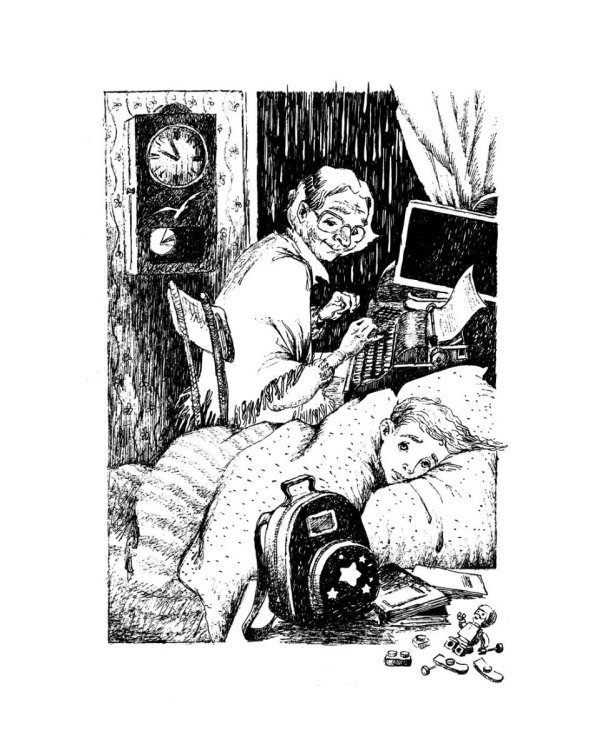 Синие лыжи с белой полосой