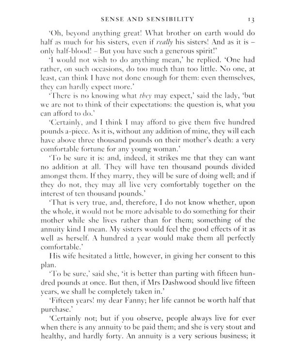 Sense and Sensibility